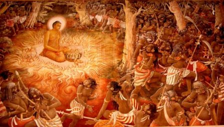 මහියංගනයේ යකුන් දමනය (කැළණි විහාර සිතුවමක්)